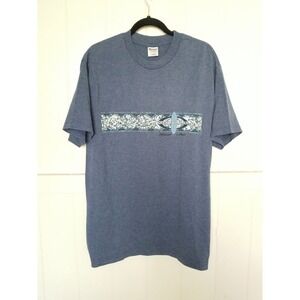 Vintage GECKO SURF T-Shirt 2-Sided Graphic Men's Large Blue Murina Made in USA